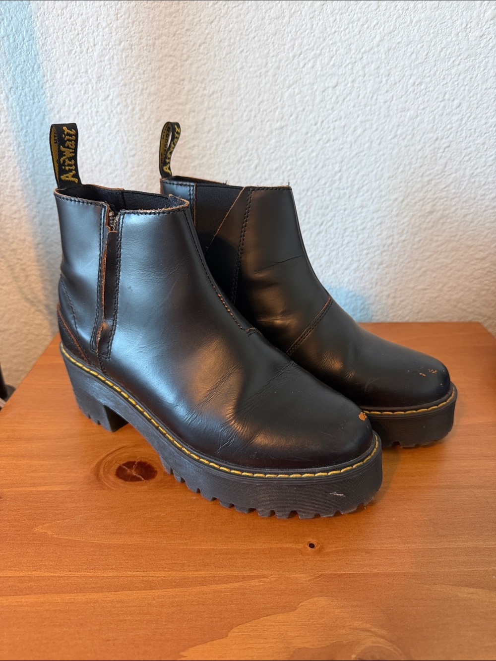 Dr. Martens Black Leather Zip Ankle Boots